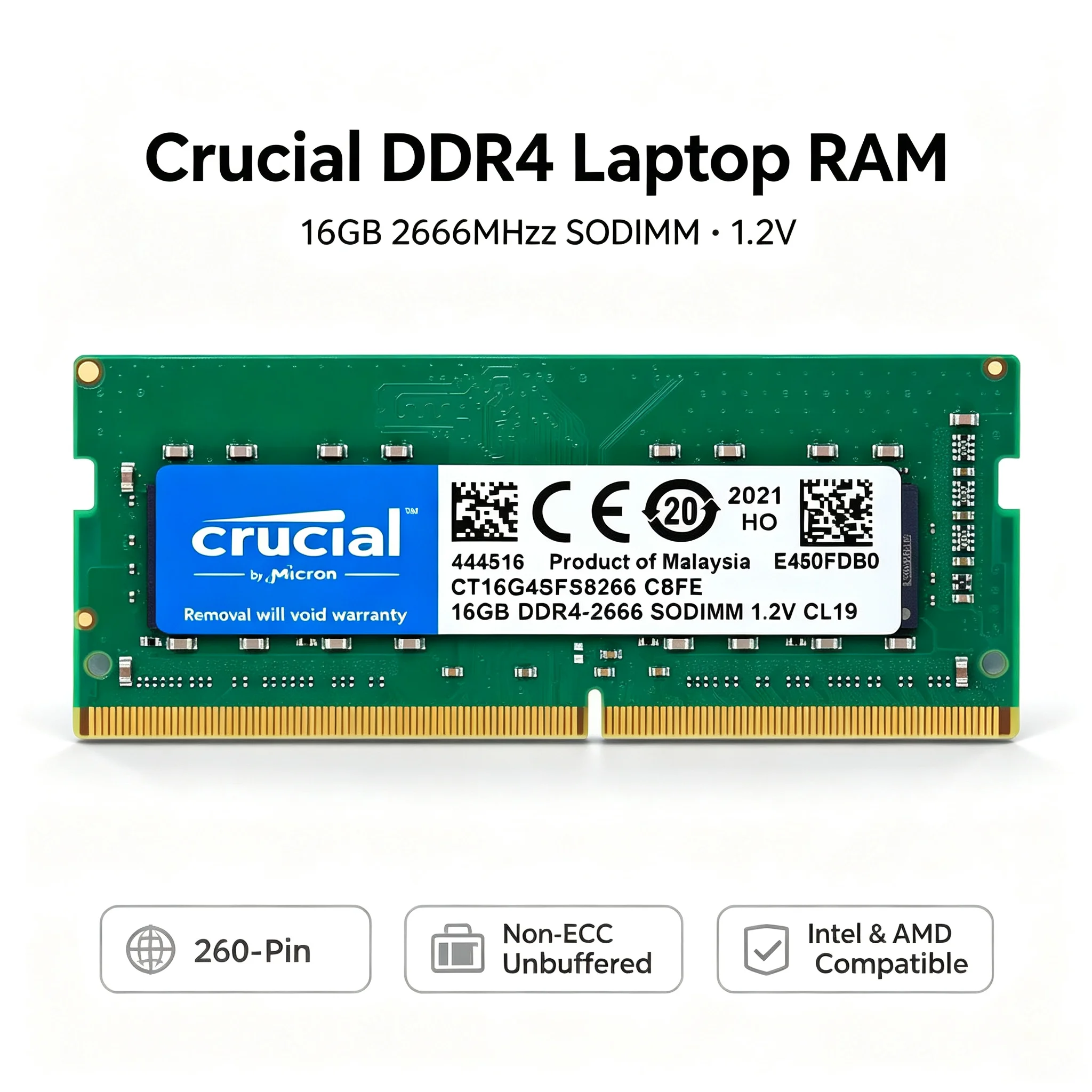 Crucial แรมสำหรับแล็ปท็อป DDR4 - Sodimm Ddr4 บทวิจารณ์และราคา